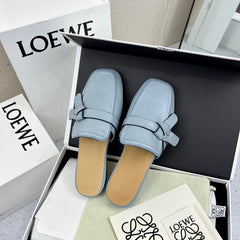LW GATE BELTED MULE STONE CALFSKIN