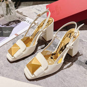 ONE STUD WHITE PATENT LEATHER LACE-UP HIGH HEELS 85 MM