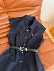 ELEGANT FLUTTER-SLEEVE DRESS 25S IN COTTON 265737