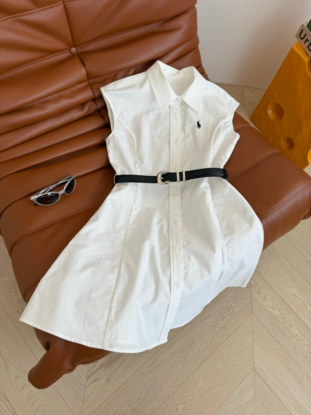 ELEGANT FLUTTER-SLEEVE DRESS 25S IN COTTON 265737