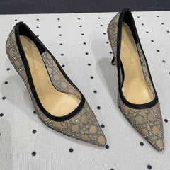 HIGH HEELS PUMP IN BLACK LAMB SUEDE 10 CM