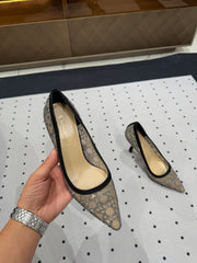 HIGH HEELS PUMP IN BLACK LAMB SUEDE 10 CM