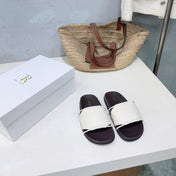 THE ROW 26S STRAP SLIDES IN WHITE CALFSKIN