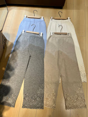 LP 26S EMBROIDERED CASHMERE PANTS 628