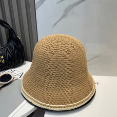 STRAW BUCKET HAT IN BROWN 672973