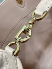 DIOR 25S ALWAYS BAG 22 IN LIGHT PINK MACROCANNAGE CALFSKIN GOLD HARDWARE