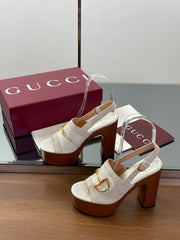 HIGH HEEL SANDALS 13 CM IN CREAM WHITE CALFSKIN MIX SUEDE GOLD HARDWARE