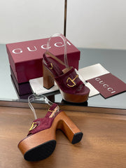 HIGH HEEL SANDALS 13 CM IN DARK RED CALFSKIN MIX SUEDE GOLD HARDWARE