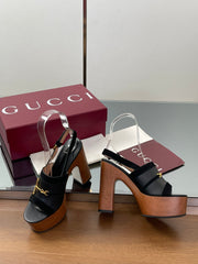 HIGH HEEL SANDALS 13 CM IN BLACK CALFSKIN MIX SUEDE GOLD HARDWARE