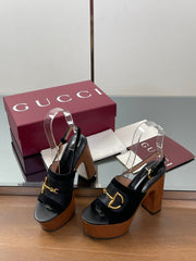 HIGH HEEL SANDALS 13 CM IN BLACK CALFSKIN MIX SUEDE GOLD HARDWARE