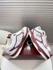 GUCCI 26S MAC80 SNEAKER IN WHITE AND RED LEATHER