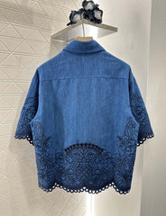 ZIMMER 25S EMBROIDERED DENIM SHIRT SET 265628