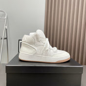 HIGH-TOP SNEAKERS IN WHITE CALFSKIN