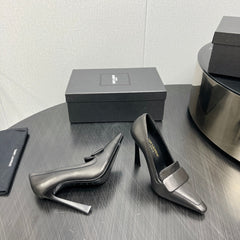 D'ORSAY PUMPS IN BLACK SMOOTH LAMBSKIN