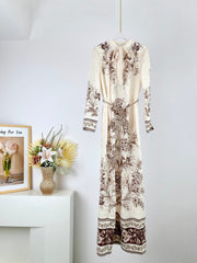 JUNIE LONG SLEEVE DRESS 25S IN LINEN 266350