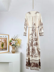 JUNIE LONG SLEEVE DRESS 25S IN LINEN 266350