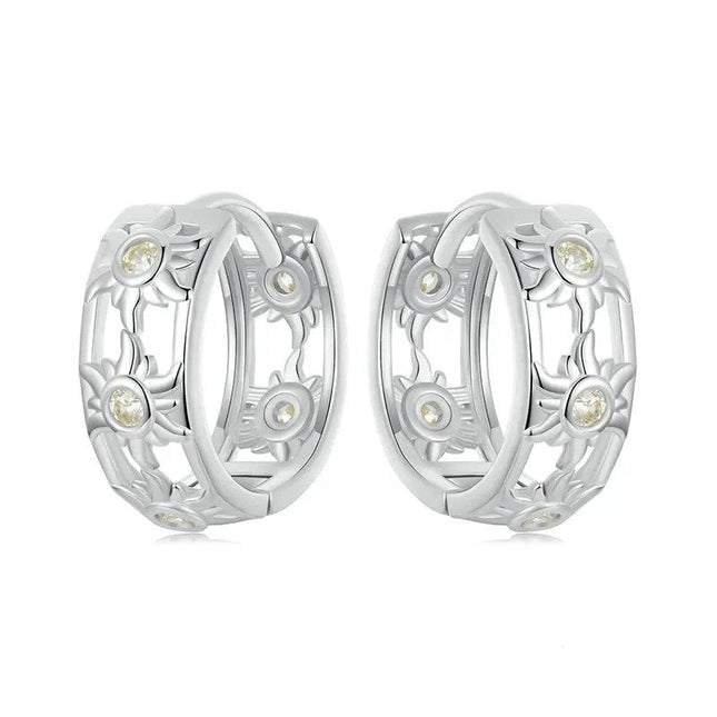 White Gold Plated Inifinite Love Hoop Earring Cartilage Earrings Lightweight