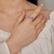 Enamel Dragonfly Opening Ring Insect Adjustable Ring