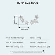 Silver Tiny Star Earrings Studs for Women Teen Girls